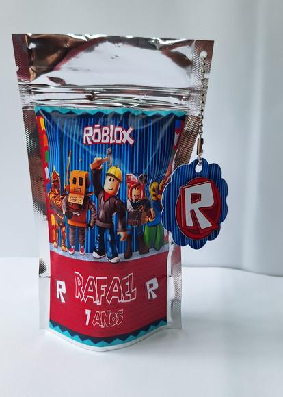 Saquinho Metalizado Roblox - Tamanho P
