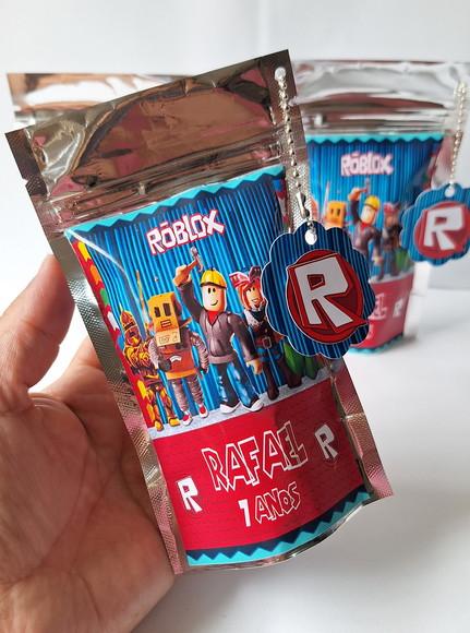 Saquinho Metalizado Roblox - Tamanho P
