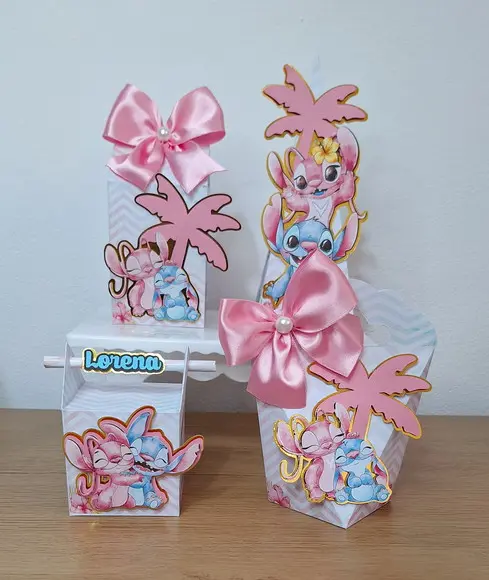 Kit 15 Caixas Stitch e Angel