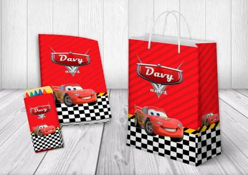 Kit Colorir + Sacola Personalizada Carros