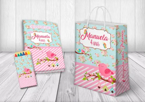 Kit Colorir + Sacola Personalizada Jardim