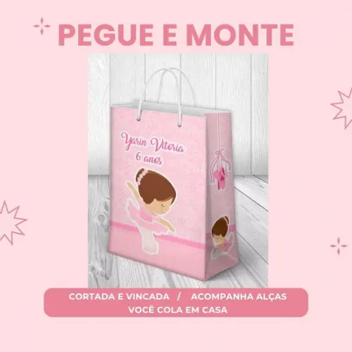 Pegue e Monte Sacolinha Personalizada Bailarina