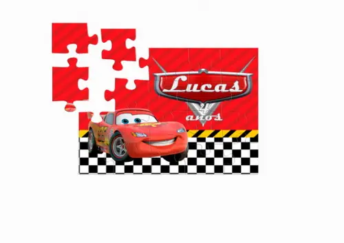 Quebra-cabeça Lembrancinha Carros