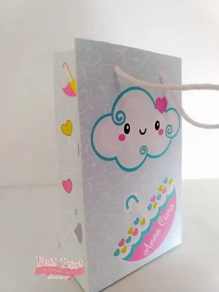 Sacolinha Chuva de Amor Azul