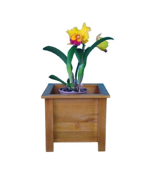 Cachepot De Madeira Maciça Para Vaso De Planta