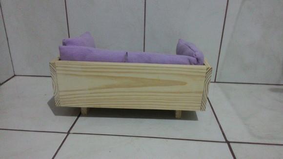 Cama Pet de Madeira com Colchão