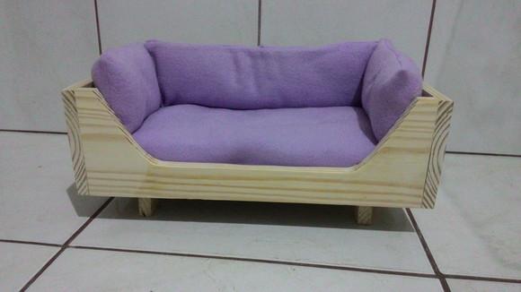 Cama Pet de Madeira com Colchão