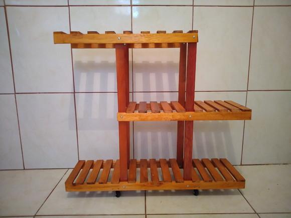 Floreira de Chão com Rodízios Jardim Suspenso Suporte Floral