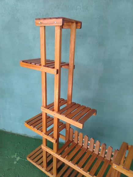 Floreira de Chão Suporte para Vasos Planta Jardim Vertical