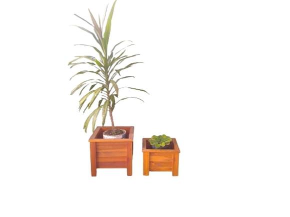 Kit com Dois Cachepôs Suporte para Vaso de Planta