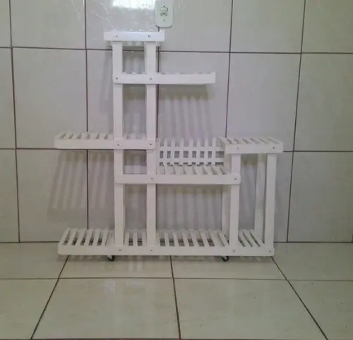 Floreira de Chão com Rodízio para Cacto e Suculentas Cores