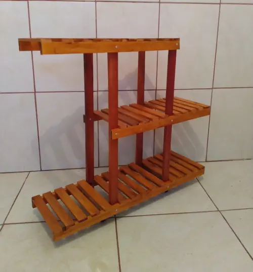 Floreira de Chão com Rodízios Jardim Suspenso Suporte Floral