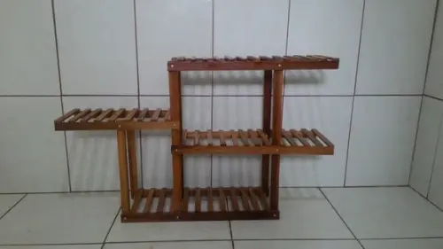 Floreira de Chão Suporte P Vasos de Plantas Jardim Vertical