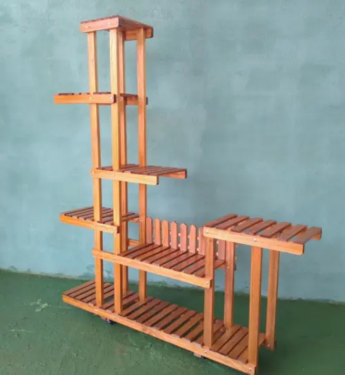 Floreira de Chão Suporte para Vasos Planta Jardim Vertical
