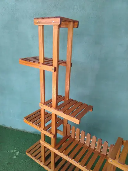 Floreira de Chão Suporte para Vasos Planta Jardim Vertical