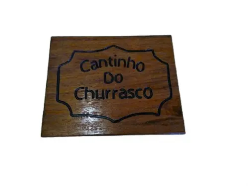 Placa Cantinho do Churrasco Entalhada