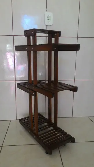 Suporte Expositor para Plantas com Rodízios Jardim Suspenso