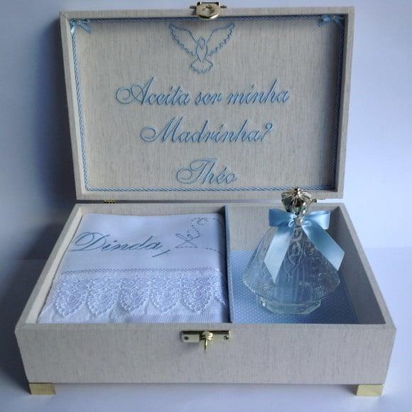 Caixa Convite Batizado Madrinha