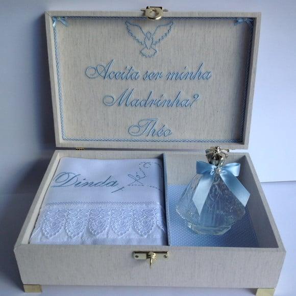 Caixa Convite Batizado Madrinha