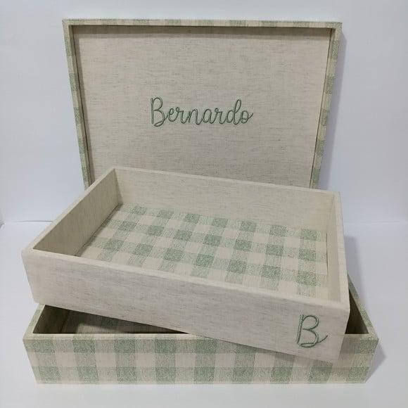 Caixa e Bandeja Maternidade Verde