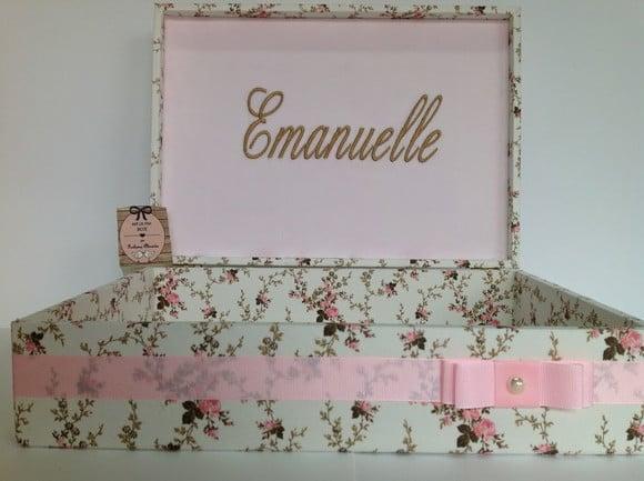 Caixa Lembrancinha Maternidade Menina Rosa