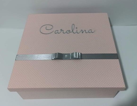 Caixa Maternidade Poa Rosé