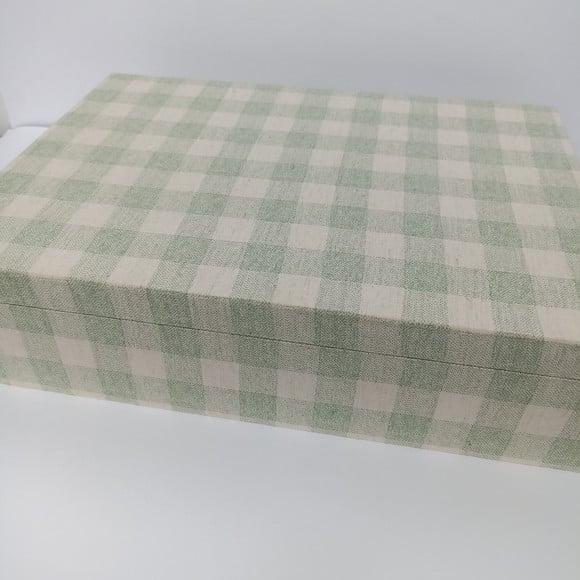 Caixa Maternidade Xadrez Verde