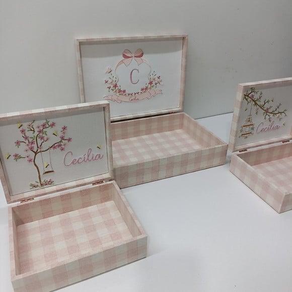 Kit Caixas Maternidade Flor de Cerejeira