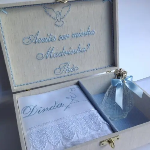 Caixa Convite Batizado Madrinha
