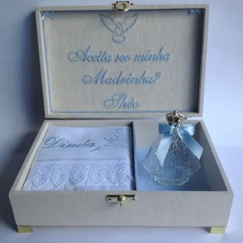 Caixa Convite Batizado Madrinha