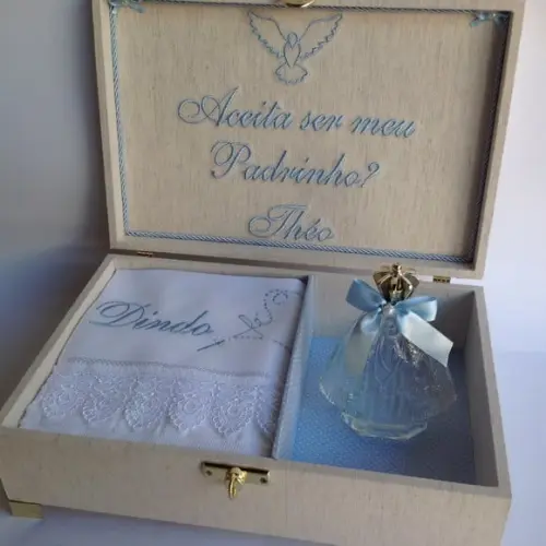Caixa Convite Batizado Padrinho