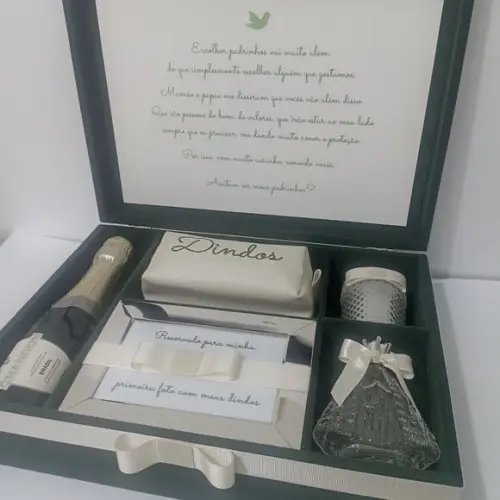 Caixa Convite Batizado Padrinhos (bebida Não Fornecemos)