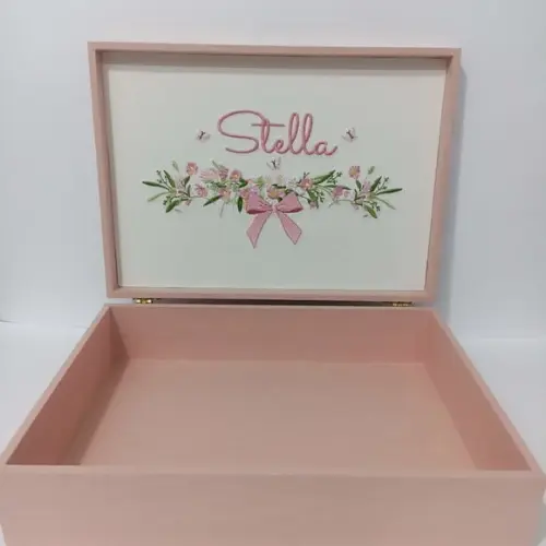 Caixa e Bandeja Maternidade Floral