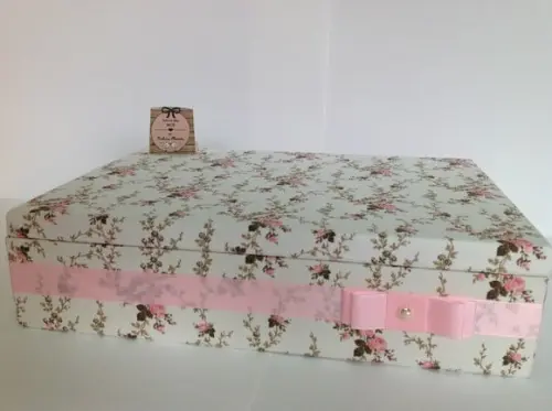 Caixa Lembrancinha Maternidade Menina Rosa