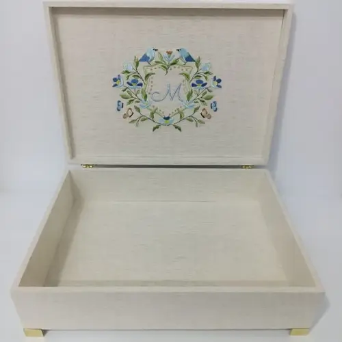 Caixa Maternidade Floral Azul