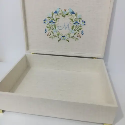 Caixa Maternidade Floral Azul