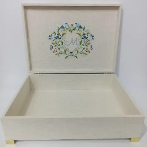 Caixa Maternidade Floral Azul
