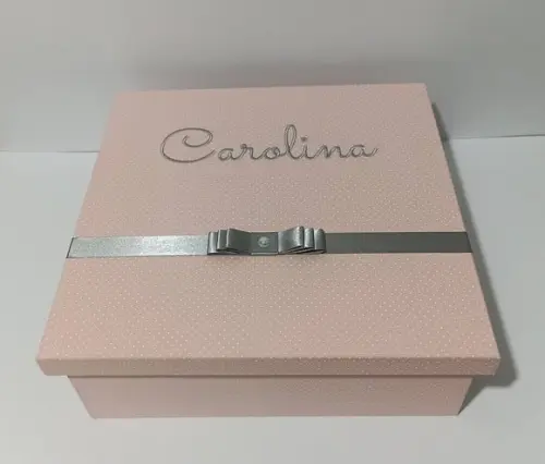 Caixa Maternidade Poa Rosé