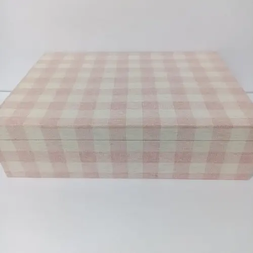 Caixa Maternidade Xadrez Rosa