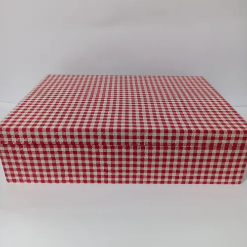 Caixa Maternidade Xadrez Vermelho Cerejas