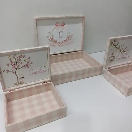 Kit Caixas Maternidade Flor de Cerejeira