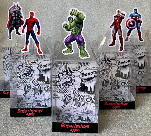 Caixinha de Acetato para Relógio Avengers