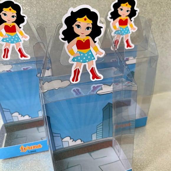 Caixinha de Acetato para Relógio Mulher Maravilha
