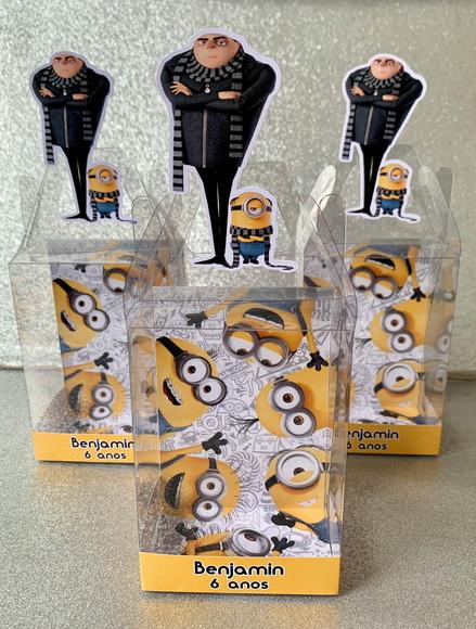 Caixinha de Acetato Personalizada para Relógio Minions