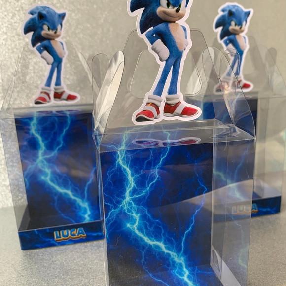 Caixinha de Acetato Personalizada para Relógio Sonic