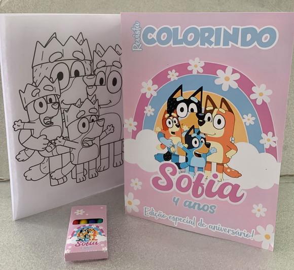 Kit Colorir Princesas Bluey