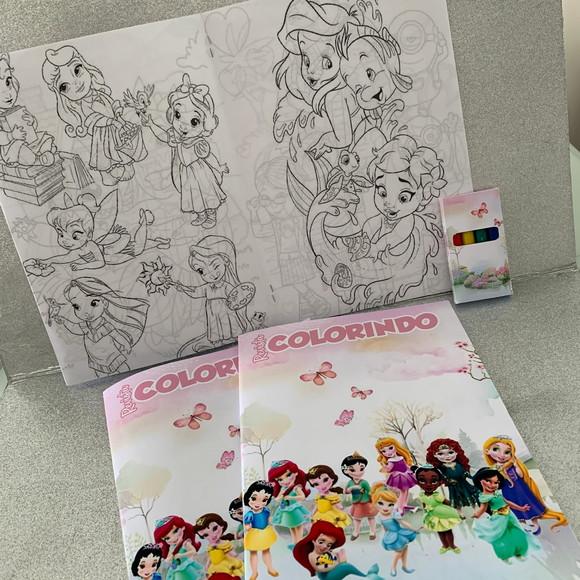 Kit Colorir Princesas Baby