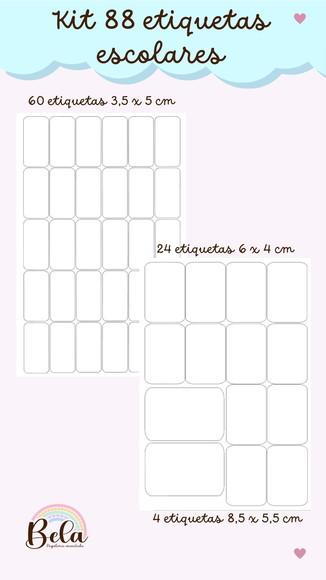 Kit Etiquetas Escolares Volta às Aulas