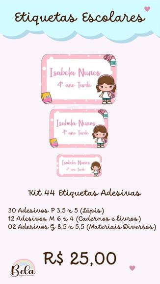 Kit Etiquetas Escolares Volta às Aulas