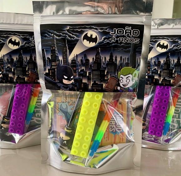 Kit Papelaria Fofa Batman (saquinho com 4 Itens)